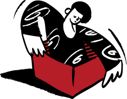 Pessoa saindo da caixa